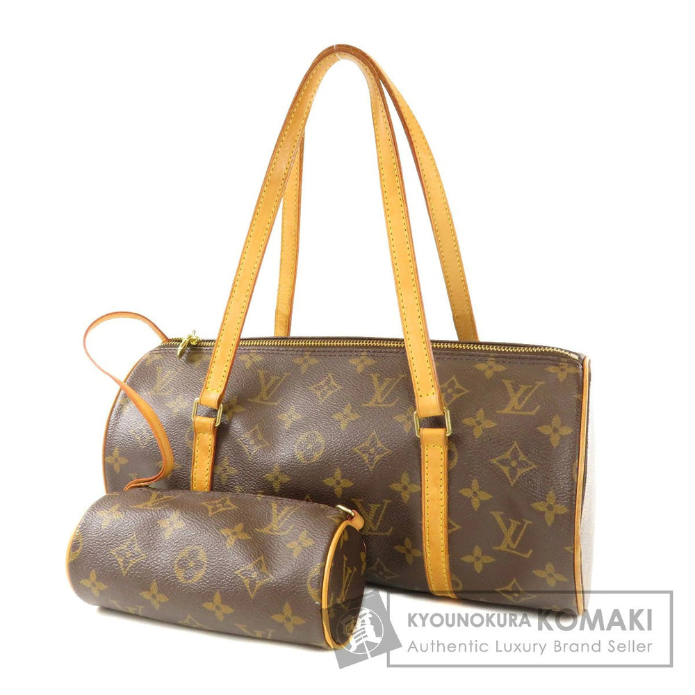 Louis Vuitton Papillon Monogram Canvas Top Handle Bag Brown